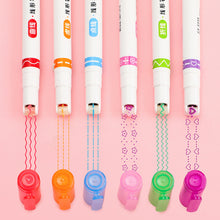 Load image into Gallery viewer, 3/6pcs Highlighter Pen Flowers Line Shaped Marker with Roller Curve Liner Marker for Writing Journaling Drawing Stationery
