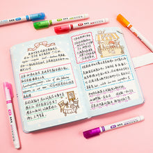 Load image into Gallery viewer, 3/6pcs Highlighter Pen Flowers Line Shaped Marker with Roller Curve Liner Marker for Writing Journaling Drawing Stationery
