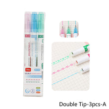 Load image into Gallery viewer, 3/6pcs Highlighter Pen Flowers Line Shaped Marker with Roller Curve Liner Marker for Writing Journaling Drawing Stationery
