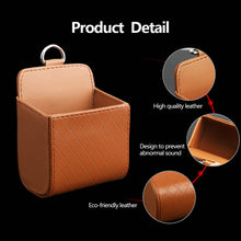 Load image into Gallery viewer, Leather Car Outlet Air Auto Vent Trash Box Car Storage Bag Hanging Storage Box Auto Mobile Phone Holder Orangnizer Hanging Box
