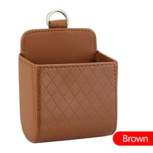 Load image into Gallery viewer, Leather Car Outlet Air Auto Vent Trash Box Car Storage Bag Hanging Storage Box Auto Mobile Phone Holder Orangnizer Hanging Box
