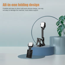 Load image into Gallery viewer, Mobile Phone Bracket Fill Light Portable Telescopic Multi-function LED light For Live Phone Photo Video Vlog

