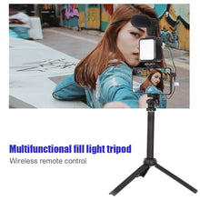 Load image into Gallery viewer, Camera Fill Light Microphone Mobile Phone Clip Multi-function Tripod Live Photography Multi-scene Applicable Tripod
