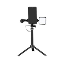 Load image into Gallery viewer, Camera Fill Light Microphone Mobile Phone Clip Multi-function Tripod Live Photography Multi-scene Applicable Tripod
