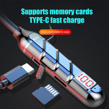 Load image into Gallery viewer, Wireless Bluetooth Earphones Neckband Headphone Magnetic LED HIFI Waterproof Sport Noise Cancel Earbuds With Mic Support TF Card
