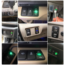 Load image into Gallery viewer, 4.2A Dual Port Toma Fast Phone Charger With LED Voltmeter Car USB built-in Socket Adapter Charger 12V 24V For Honda CRV
