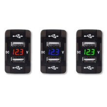 Load image into Gallery viewer, 4.2A Dual Port Toma Fast Phone Charger With LED Voltmeter Car USB built-in Socket Adapter Charger 12V 24V For Honda CRV
