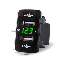 Load image into Gallery viewer, 4.2A Dual Port Toma Fast Phone Charger With LED Voltmeter Car USB built-in Socket Adapter Charger 12V 24V For Honda CRV
