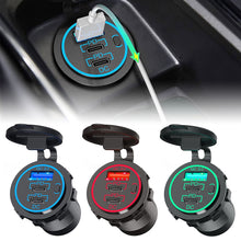 Load image into Gallery viewer, 78W Car Charger Socket 12V/24V Multiple USB Outlet Dual PD USB-C &amp; QC3.0 Ports with Power Switch Fast Car Adapter
