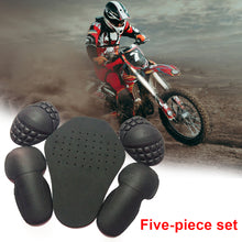 Load image into Gallery viewer, 5Pcs Removable Motorcycle Riding Shoulder Elbow Back Protector Pad Set Built-in Motorcycle Racing Guard Accessories
