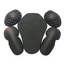 Load image into Gallery viewer, 5Pcs Removable Motorcycle Riding Shoulder Elbow Back Protector Pad Set Built-in Motorcycle Racing Guard Accessories
