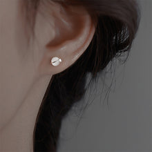 Load image into Gallery viewer, Niche Asymmetric Opal Star Earrings Temperamental Silver Astronaut Earrings Ear Studs Jewelry Accessories

