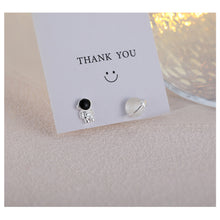Load image into Gallery viewer, Niche Asymmetric Opal Star Earrings Temperamental Silver Astronaut Earrings Ear Studs Jewelry Accessories
