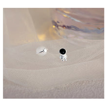 Load image into Gallery viewer, Niche Asymmetric Opal Star Earrings Temperamental Silver Astronaut Earrings Ear Studs Jewelry Accessories
