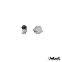 Load image into Gallery viewer, Niche Asymmetric Opal Star Earrings Temperamental Silver Astronaut Earrings Ear Studs Jewelry Accessories
