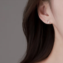 Load image into Gallery viewer, Asymmetric Star Earrings Temperamental Silver Star Half-circle Hollow Ear Studs Stylish Earrings Jewelry for Women
