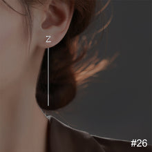 Load image into Gallery viewer, Fashion Letter Earrings Simple Silver Letter Earrings Tassel Earrings Jewelry Accessories for Women
