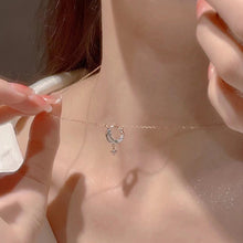 Load image into Gallery viewer, Blue Star Moon Necklace Fashion Temperamental Star Moon Collarbone Chain Necklace Women Jewelry Accessory
