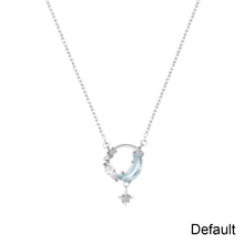 Load image into Gallery viewer, Blue Star Moon Necklace Fashion Temperamental Star Moon Collarbone Chain Necklace Women Jewelry Accessory
