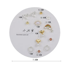 Load image into Gallery viewer, Exquisite Small One-week Earring Set Temperamental Simple Ear Studs Delicate Alloy Earrings Jewelry for Women
