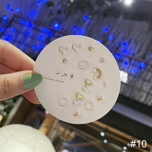 Load image into Gallery viewer, Exquisite Small One-week Earring Set Temperamental Simple Ear Studs Delicate Alloy Earrings Jewelry for Women
