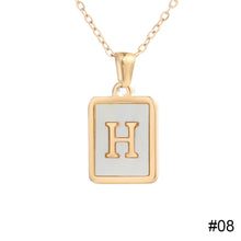 Load image into Gallery viewer, Stainless Steel Square Letter Necklace Fashion Creative Titanium Steel Letter Pendant Necklace Women Jewelry Accessory
