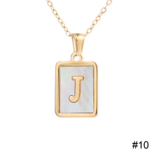 Load image into Gallery viewer, Stainless Steel Square Letter Necklace Fashion Creative Titanium Steel Letter Pendant Necklace Women Jewelry Accessory

