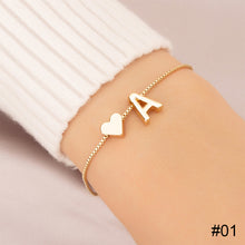 Load image into Gallery viewer, Simple Fashion Love Letter Bracelet Retro Adjustable Alloy Letter Bracelet Women Hand Jewelry Accessory
