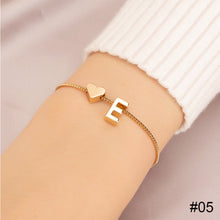 Load image into Gallery viewer, Simple Fashion Love Letter Bracelet Retro Adjustable Alloy Letter Bracelet Women Hand Jewelry Accessory
