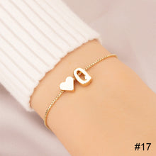Load image into Gallery viewer, Simple Fashion Love Letter Bracelet Retro Adjustable Alloy Letter Bracelet Women Hand Jewelry Accessory
