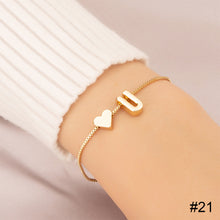 Load image into Gallery viewer, Simple Fashion Love Letter Bracelet Retro Adjustable Alloy Letter Bracelet Women Hand Jewelry Accessory
