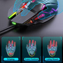 Load image into Gallery viewer, Ergonomic Wired Gaming Mouse USB Computer Mouse Gaming RGB Mause Gamer Mouse 6 Button LED Silent Mice for PC Laptop
