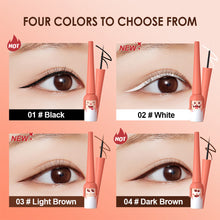 Load image into Gallery viewer, 4 Colors Cartoon Eye Liquid Eyeliner Women Thin Eyeliner Black White Waterproof Long Lasting Eyeliner Makeup Cosmetics
