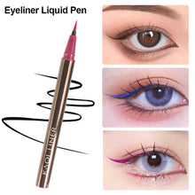 Load image into Gallery viewer, Colorful Eyeliner Pen Does Not Faint and Stain Eyeliner Waterproof Liquid Pen Durable Fast Drying Silkworm Laying Pen Eyeliner Pen
