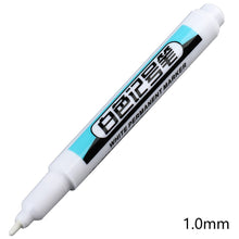 Load image into Gallery viewer, 0.7/1/2mm White Permanent Paint Pen Acrylic Maker Waterproof Oily Pens for Wood Rock Plastic Leather Glass Stone Metal Canvas Ceramic Deep Hole Marker
