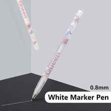 Load image into Gallery viewer, 0.8mm White Marker Pen Creative Ink Gel Pen Highlight Painting Graffiti Pens for Student Drawing Art Writing Stationery Supplies
