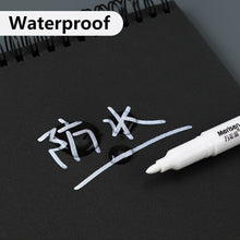 Load image into Gallery viewer, 1mm White Marker Pen Creative Ink Gel Pen Oily Waterproof Highlight Pens for Student Drawing Painting Graffiti Art Writing Stationery Supplies
