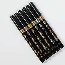 Load image into Gallery viewer, 0.7mm Electroplating Chrome Mirror Silver Marker Liquid Hand-repair Chrome-plated Metal Waterproof Pen Craftwork Paint Pen for Cards Posters Rock Mugs
