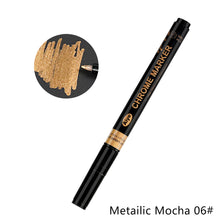 Load image into Gallery viewer, 0.7mm Electroplating Chrome Mirror Silver Marker Liquid Hand-repair Chrome-plated Metal Waterproof Pen Craftwork Paint Pen for Cards Posters Rock Mugs
