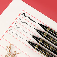 Load image into Gallery viewer, 3 pcs/lot Double head Hand Lettering Pens Black Ink Calligraphy Brush Pens Set Chinese Words Learning Stationery for Beginners Art Supplies
