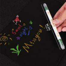 Load image into Gallery viewer, 10 Colors Double Head Fine Point Brush Metallic Marker Pens Calligraphy Brush Pens Set for Painting Drawing Art Learning Stationery
