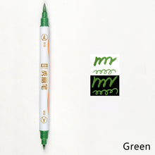 Load image into Gallery viewer, 10 Colors Double Head Fine Point Brush Metallic Marker Pens Calligraphy Brush Pens Set for Painting Drawing Art Learning Stationery

