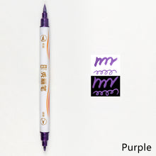 Load image into Gallery viewer, 10 Colors Double Head Fine Point Brush Metallic Marker Pens Calligraphy Brush Pens Set for Painting Drawing Art Learning Stationery
