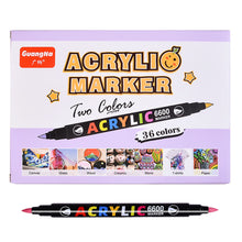 Load image into Gallery viewer, 36 Colors Sketching Marker Set Double Head Acrylic Paint Pens Dual Brush Set for Calligraphy Painting Drawing DIY Graffiti Art Supplies
