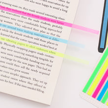 Load image into Gallery viewer, 160Pcs Color Stickers Transparent Fluorescent Index Tabs Sticky Note Label Stationery PET Children Gifts School Office Supplies
