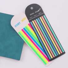 Load image into Gallery viewer, 160Pcs Color Stickers Transparent Fluorescent Index Tabs Sticky Note Label Stationery PET Children Gifts School Office Supplies
