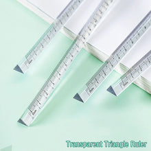 Load image into Gallery viewer, 15cm Simple Transparent Triangle Ruler Student Drawing Measuring Ruler Examination Office Ruler Stationery School Supplies

