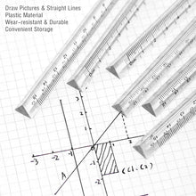 Load image into Gallery viewer, 15cm Simple Transparent Triangle Ruler Student Drawing Measuring Ruler Examination Office Ruler Stationery School Supplies
