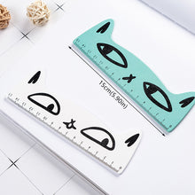 Load image into Gallery viewer, 15cm Cute Kawaii Black Cat Kitten Straight Ruler Kitten Wooden Ruler for Student Drawing Measuring Office Ruler Stationery School Supplies
