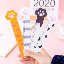 Load image into Gallery viewer, 15cm Cute Kawaii Kitty Paw Cat Straight Ruler Wooden Ruler for Student Drawing Measuring Office Stationery School Supplies
